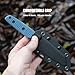 Vosteed EDC Fixed Blade Knives - 3.99’’ Nitro-V Sheepsfoot Blade with Sheath, Full-Tang Blue Micarta Handle - Outdoor Camping Hunting Knife - Mink D0104