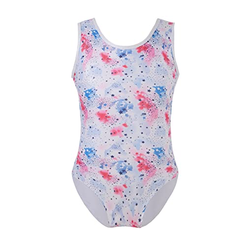 Freebily Body da Ginnastica Artistica Bambina Leotards Metallico Vestito Danza Classica Body da Balletto Jumpsuit Abito da Ballo Ballerina Costumi di Danza Performance Blu 11-12 Anni