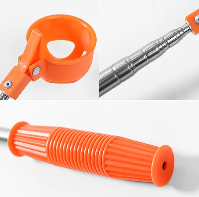 Lot de 2 balles de golf télescopiques à 8 sections en acier inoxydable - 38 à 198 cm - Outil de ramassage de balles de golf pour dangers d'eau et terrains de golf