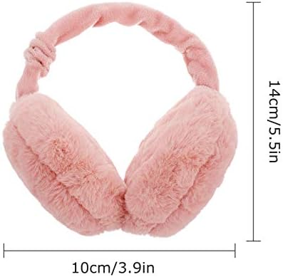 VORCOOL 2pcs Faux Furry Earmuffs Winter Warm Outdoor Ear Covers Headband Soft Fluffy Plush Ski Earmuffs for Women Girls