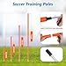 Haootadiy Soccer Agility Training Poles Equipment |Adjustable Soccer Equipment for Training Includes 6 Flexible Agility Poles (Orange Pole)