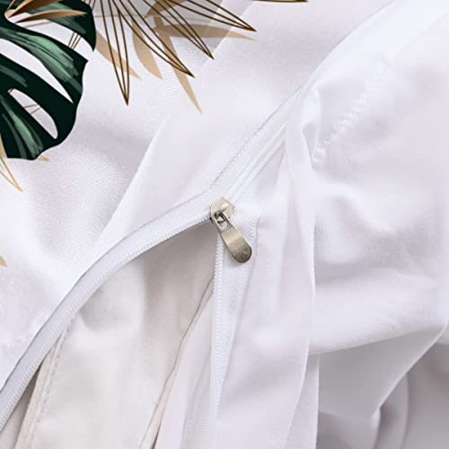Parure de lit 2 personnes en microfibre douce et infroissable avec fermeture éclair