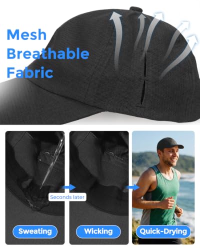 Image of Lightweight Golf Hat for Women Men, UPF 80+ Sun Protection Cap, Breathable Quick-Dry Baseball Cap for Running Sport