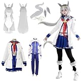 [NOKIJP] ウマ娘 コスプレ オグリキャップ コスプレ衣装 シンデレラグレイ コスプレ衣装 制服 体操着 汎用 コスチューム (オグリキャップ 勝負服 & ジャージ,L)