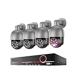 H.265 8CH 8MP 5MP POE CCTV-Sicherheitskamerasystem Personenerkennung Zweiwege-Audio-Videorecorder-Überwachungskamera-Set(None,8CH NVR 4pcs Cam 8MP)
