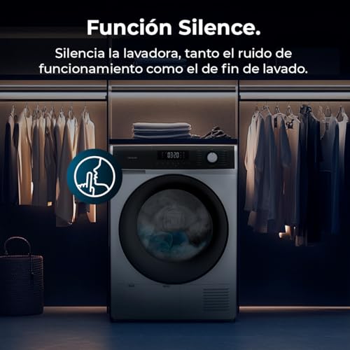 Miniatura 9 de Cecotec Secadora De Ropa 8kg Bomba De Calor Bolero Dresscode Dry 8330. Clase Equivalente A , 15 Programas Y Funciones Como Secado Automático, Planchado Fácil, Tambor Giro Bidireccional, Blanco