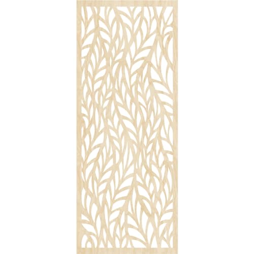 Image of Ortonville Decorative Pierced Fretwork Wood Wall Panels, 9 3 /8 inchW x 24 3 /8 inchH x 1 /4 inchT, Birch