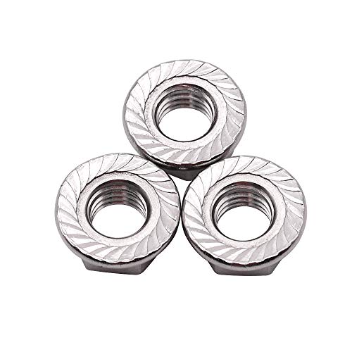 50 Pcs M5x0.8mm Serrated Flange Hex Lock Nuts, 304 Stainless Steel - View #12