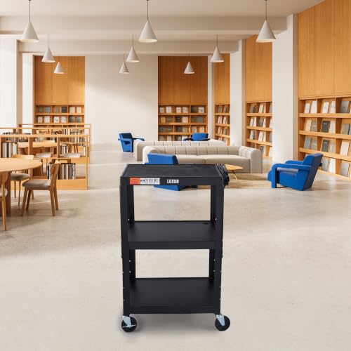 LUXOR UCMT1 Adjustable-Height Steel Utility Cart - Black by Luxor - Used condition - Image 7