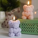 Velas de Navidad con forma de oso de rosas para el día de San...