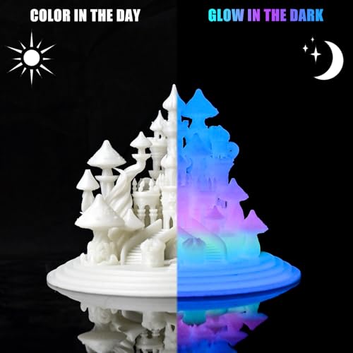 Image of OVV3D Glow in the Dark Filament, Multicolor Glow PLA Filament 1.75mm + /- 0.02mm for 3D Printing, Gradient PLA Glow in Dark, 3D Printer Filament Fast Color Change Blue Green Pink, 1kg /2.2lb