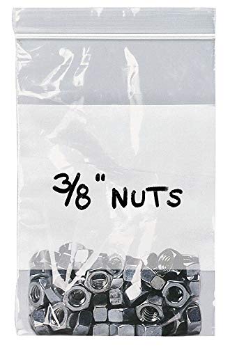 Reclosable Bag, 9In L, 6In W, 2 mil, PK100