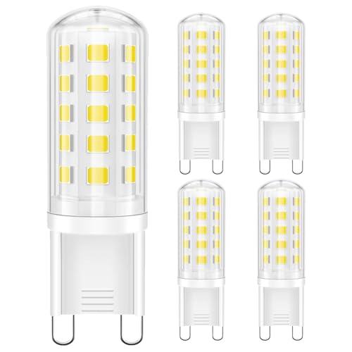 Image of ZenithCove 5PCS G9 Led Bulb Cool White, 3.5W 6000K Energy Saving Light Bulb | Equivalent to 30-40W Halogen 400LM 360° Beam Angle 220-240V No Flicker CRI>80 Non-Dimmable for Home Lighting Decor