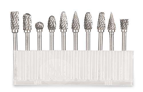 Tungsten Carbide burrs Cutter Rotary Burrs Double Cut Set 6mm Cutting?10 Pcs?