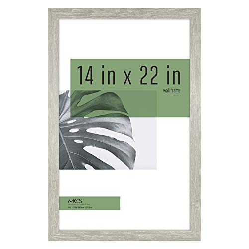 MCS Studio Gallery 14x22 Poster Frame Gray Woodgrain, Vertical & Horizontal Wall Hanging Large Picture Frame for Photos, Posters & Art Prints (1-Pack)