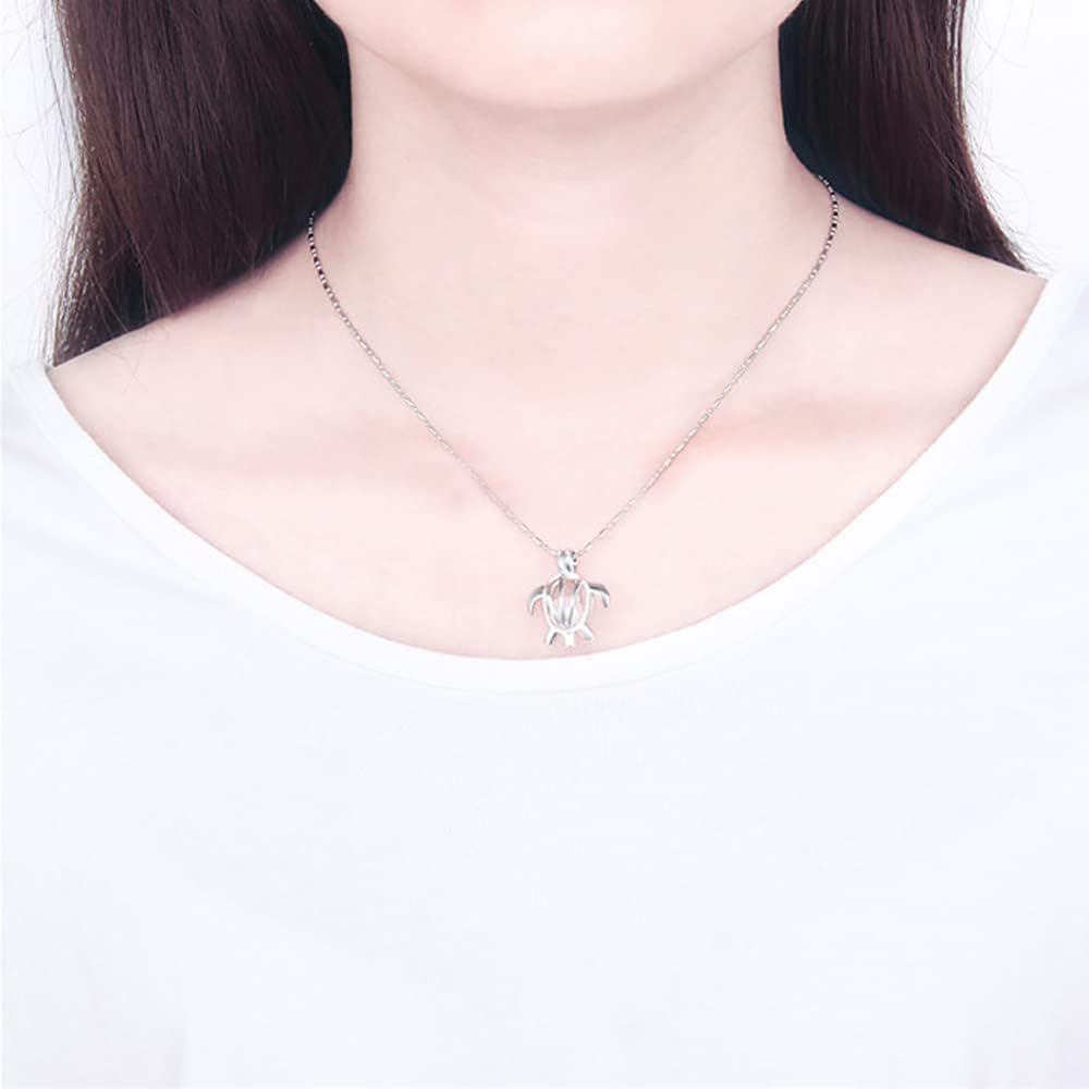 5PCS Turtle Cage Pendants for Pearl Jewelry Making Silver Plated, Design Cage Pendants for Women - Image 5