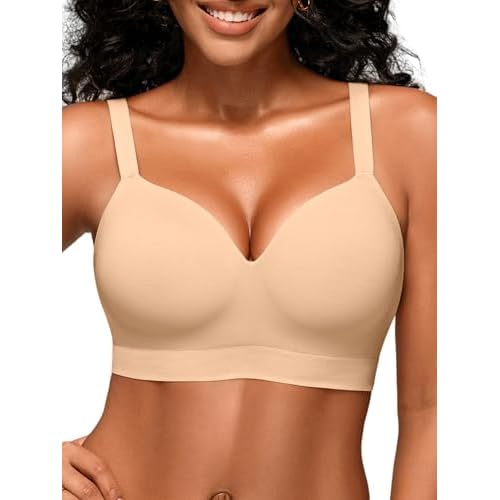 Wireless Bras for Women No Underwire with Support - S-3XL Comfortable Full Coverage Seamless Plus Size Bralette