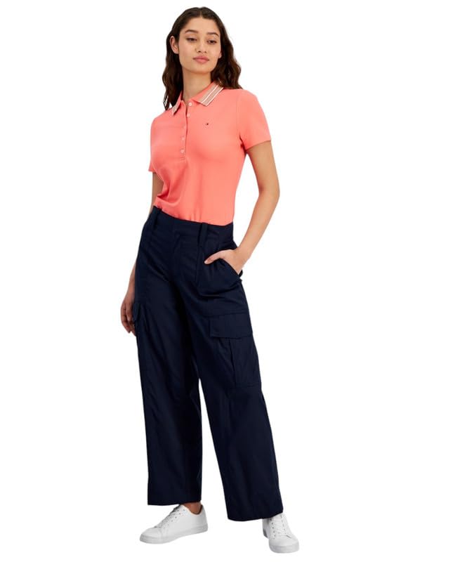 Tommy Hilfiger Womens Modern Wide-Leg Wide Leg Cargo Casual Pants