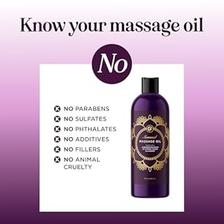 Aromatherapy Sensual Massage Oil for Couples - Non Greasy Massage Oil for Body Massage with Jojoba Oil Lavender Essential Oil and Sweet Almond Oil for Skin - Body Moisturizer for Skin Care - 236 ml