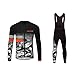 UGLY FROG Winter Fleece Herren Radtrikot Set Langarm MTB Triathlon Fahrradbekleidung Radsport-Anzug Thermo Biking Lätzchen Dicht Hosen (Radjacke Langarm und Fahrradhose mit 3D Sitzpolster)