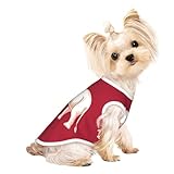 Design confortevole: questo vestito personalizzato per cuccioli e gattini è facile da indossare, senza maniche e ha un morbido scollo rotondo. Il bordo bianco su colletto, polsini e orlo aggiunge lucentezza, un completo per cani veramente traspirante combinato con un morbido maglione per animali domestici.