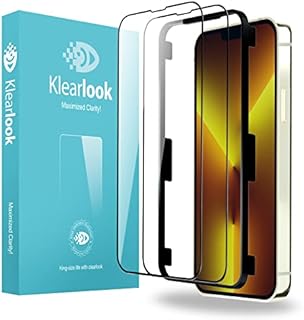 (2 Pack) HD Glass Screen Protector for 6.1" iPhone 13 Pro/iPhone 13,Klearlook Case Friendly/Edge to Edge Cover Clear Curved Tempered Glass Screen Film,Full Screen Cover for iPhone 13/13 Pro(6.1 Inch)