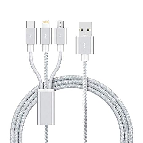 Fast 3-in-1 Nylon Multi Charging Cable for Lenovo A526 ...