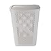 Mind Reader Perforated Plastic Laundry Basket 60 Liter/16 Gallon, Lightweight Hamper, Ivory