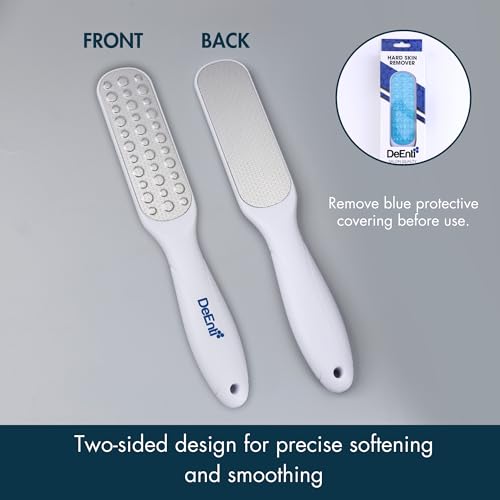 Image of DeEnti Metal Foot File, Professional Grade Stainless Steel, Salon Quality Callus Remover, Lightweight Foot Scrubber, Home Manicure and Pedicure Tools