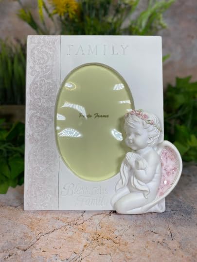 Exquisite Handmade Resin Guardian Angel Photo Frame A Cherubic Ornament to Cherish