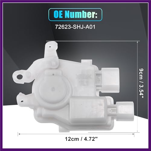 Image of Rear Right Passenger Side Power Door Lock Actuator Motor for Honda Odyssey LX 5-Door Side Slide Door Lock Door Latch Actuator Assembly No.72623-SHJ-A01 White Premium Fit Design