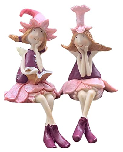 Figurine fée des fleurs décoration de table et jardin féerique en résine