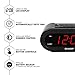 Sharp Digital Alarm with AccuSet - Automatic Smart Clock, Never Needs Setting - Great for Seniors, Kids, and Everyone who Doesn't Want to Set a Clock! Black Case with Red LEDs