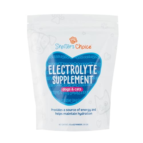Shelter’s Choice Electrolyte Supplement for Dogs and Cats - Chicken-Flavored Powder with Amino Acids and Dextrose - Supports Hydration and Recovery - 2308 kcal/kg - 5g Scoop - 2 Weeks and Older