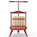 Produktbild 12L Obstpresse Apfelpresse Fruchtpresse mit T-Griff für Selbst Gemachten Natürlichen Saft, Traube, Beere, Apfel, Fruchtpresse Weinpresse (Holz)
