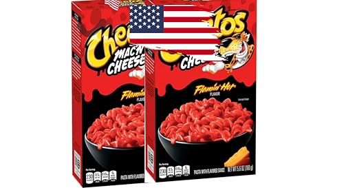 Cheeto Mac 'N Cheese, Flamin' Hot Flavour, Mac and Cheese, Macaroni Pasta, 5.6 oz Box - American Import, Pack of 2