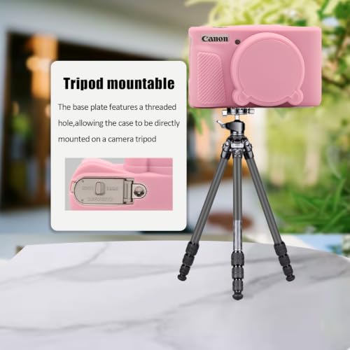 Funda para Canon PowerShot SX740 HS silicona rosa miniatura 5