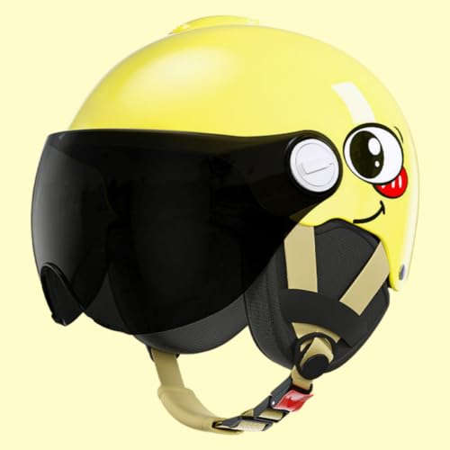 Casco moto infantil abierto para niños de 3 a 12 años en trayecto escolar