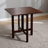 Ya-Home Mesa de Juego Plegable con Madera Durable, Mesa de Comedor para Dormitorio/Salon/Café，Marron