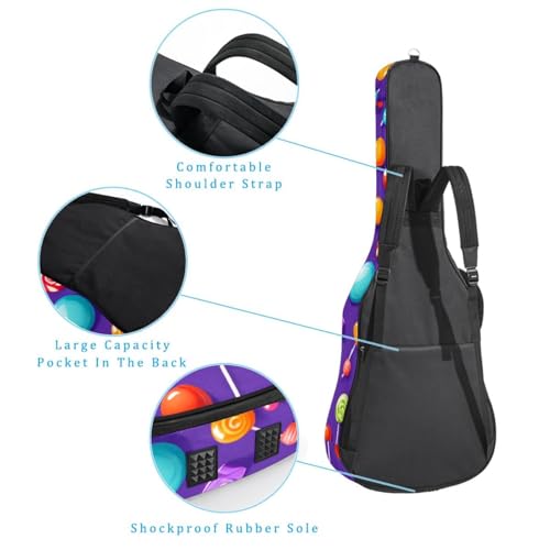 Housse guitare acoustique 40-41 pouces étanche violette - 3