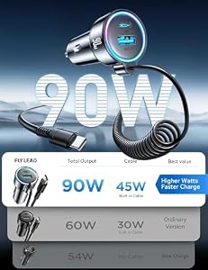 FLYLEAD 90W Car Charger USB C Fast Charge, PD45W for iPhone 18/17/16 Pro Max — photo 2 of 6
