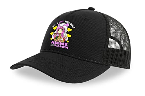 Casquette Anime Ramen en coton noir pour les passionnés de mangas