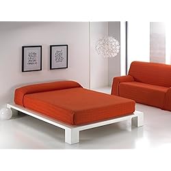 COMFORT HOME TM Colcha Multiusos Diamante para SOFÁ 1,2 Y 3 PLAZAS Y Cama 90,134 Y 150. Fabricado EN ESPAÑA (Naranja, 230_x_260_cm)
