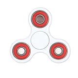 Focus Spinner - (4 Colors) Fidget Spinner Toy For Anxiety Stress Relief Attention Focus For Children / Adult Gift ADHD (White / Red)