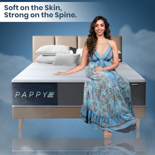 Image of ROMA PUF Pappy Dual Comfort Mattress | Anti Bacterial Mel Ion+ washabel Cover | Cooling Airwick 2D Layer | Ultimate Sleep Support | 7 Year Warranty (4 Inch, 72X35)