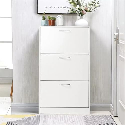 Organisateur de placard de rangement de chaussures autoportant blanc