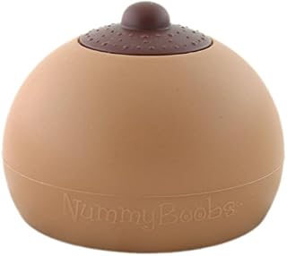 Nummy Boobs Brown Nipple Small Boob Silicone Teether Toy