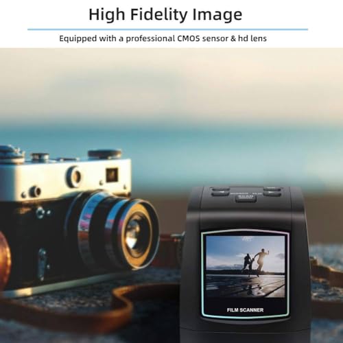 Image of Film Slide Scanner 22MP with 2.0in TFT LCD Display, Converts 135 126 110 8mm Films Slides to Negatives, Color Black White JPG Photos