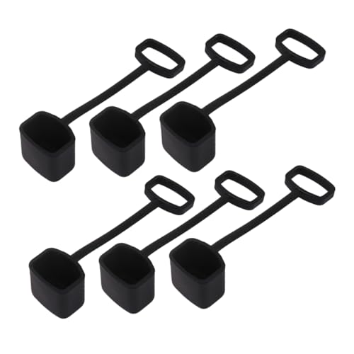 GOOHOCHY 6個カズー用シリコン保護カバー 防塵ダストカバー付き 柔軟で耐久性のある素材採用 多機種対応 ブラック