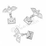 Wholesale Charms Hogwarts Letter 37mm Antiqued Silver Plated Charm Pendants Jewelry Making Supply Pendant Bracelet DIY Crafting (10)